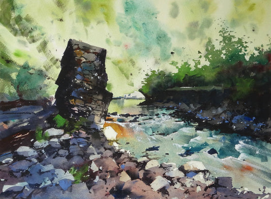 Bridge Ruins, River Rosara, at the Watermill in Posara