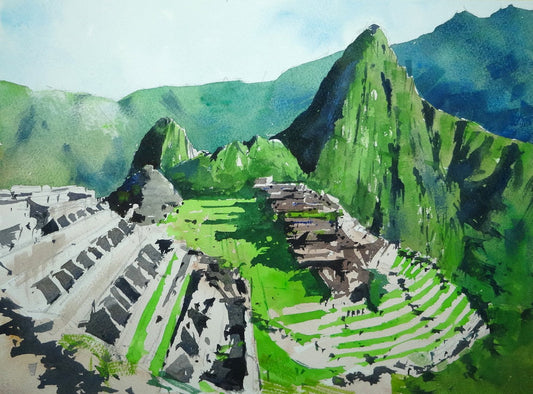 Painting Machu Picchu in Fresh Greens