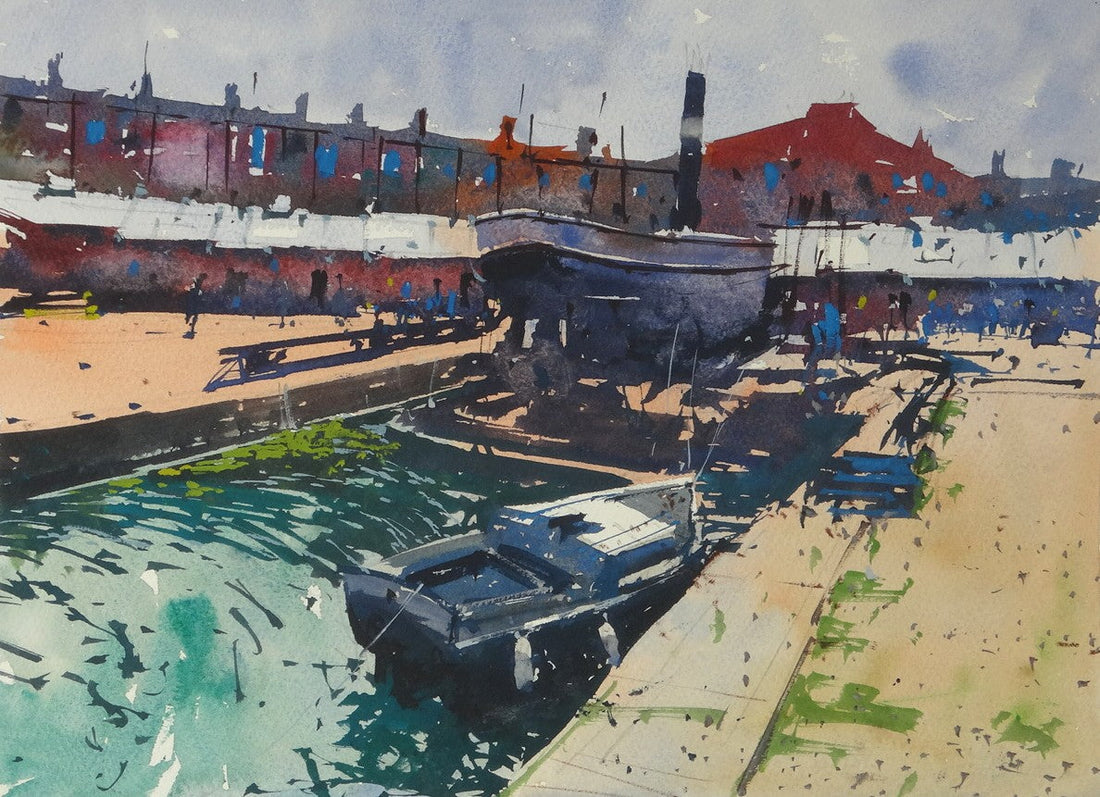 Underfall Boat Yard, Bristol in Watercolour