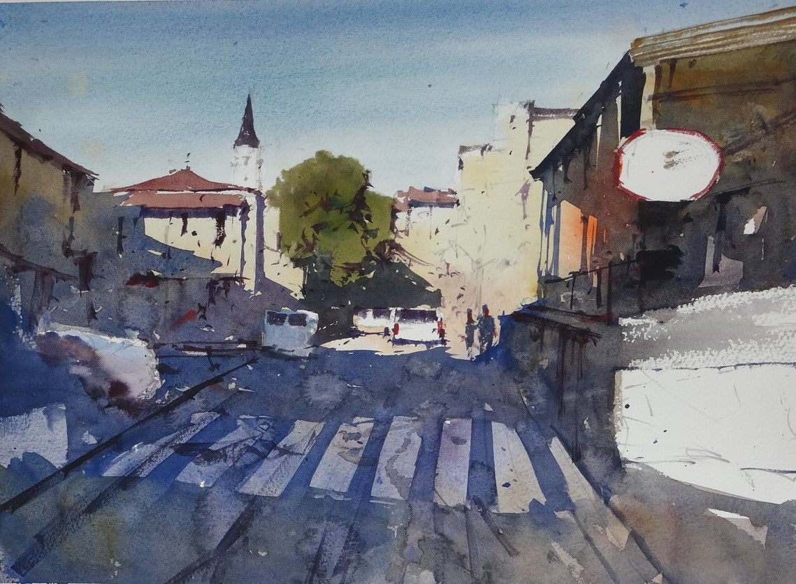 Original Watercolor - Aula, Tuscany