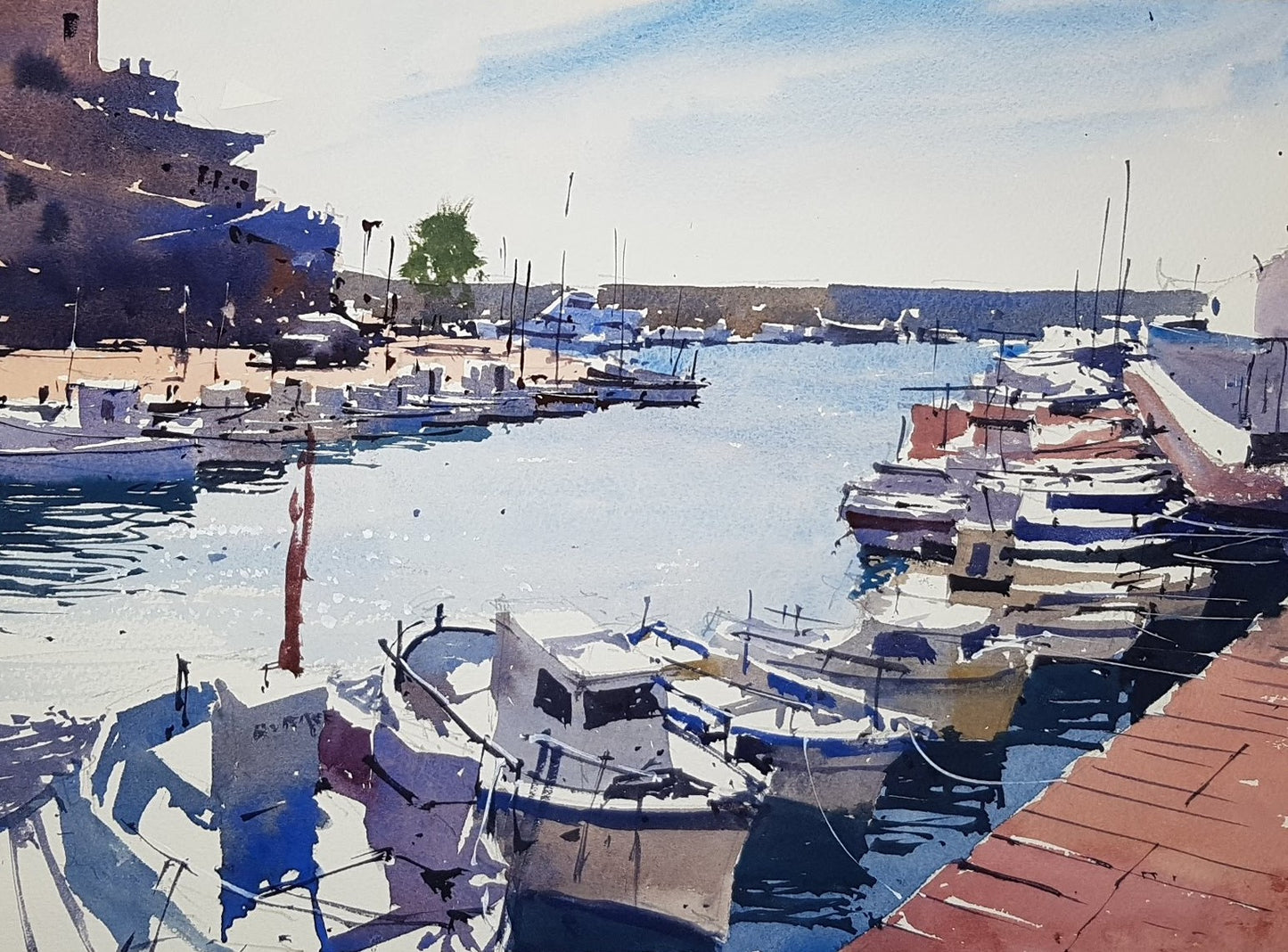 Original Watercolor - L'Ametlla de Mar 6
