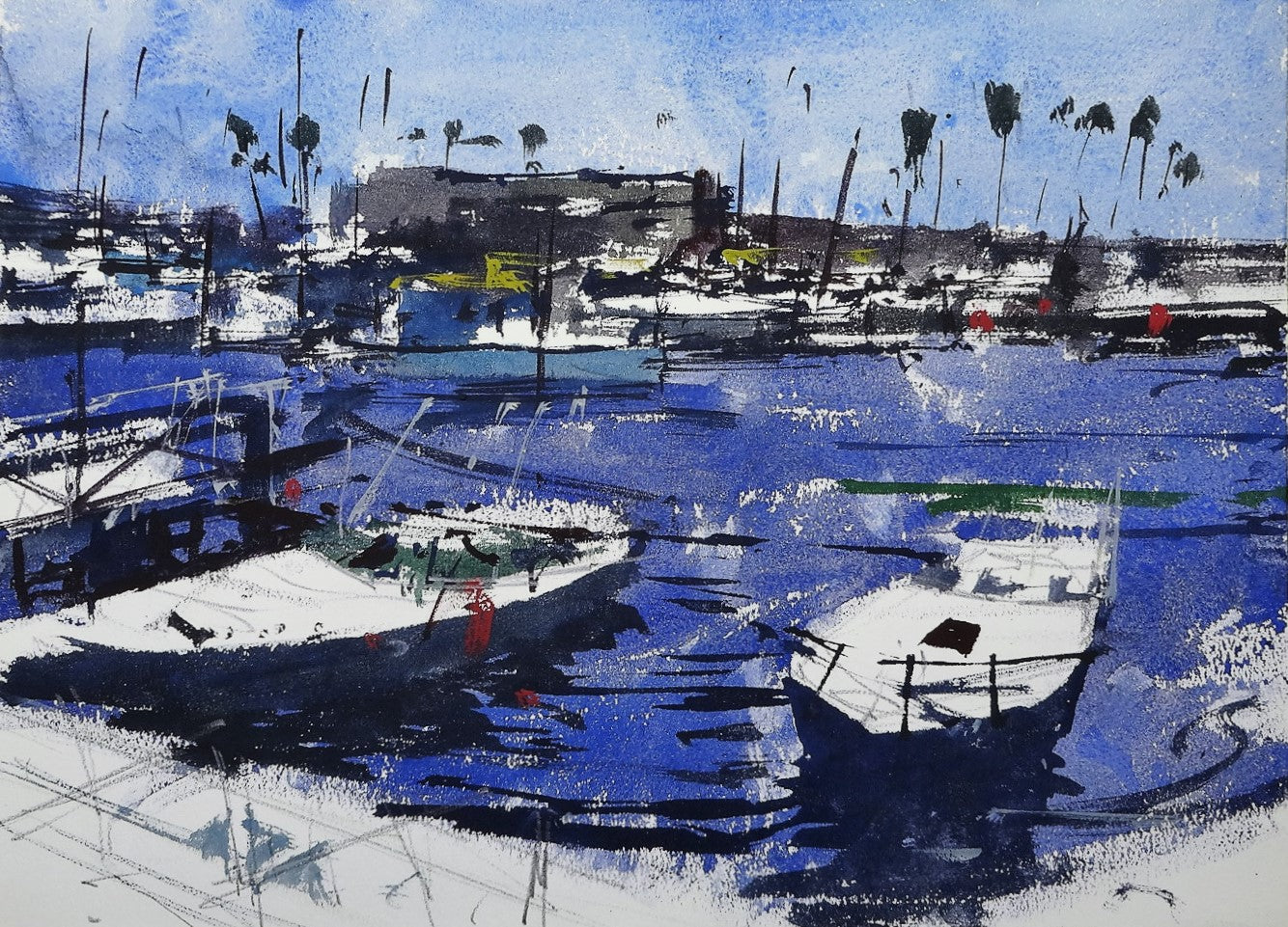 Original Watercolor - Marine del Rey
