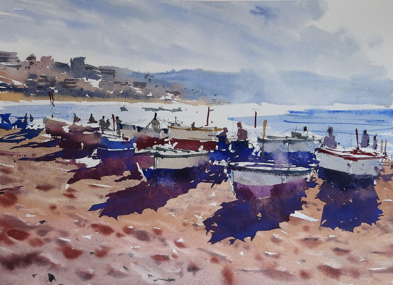 Original Watercolor - Playa de Las Canteras #6