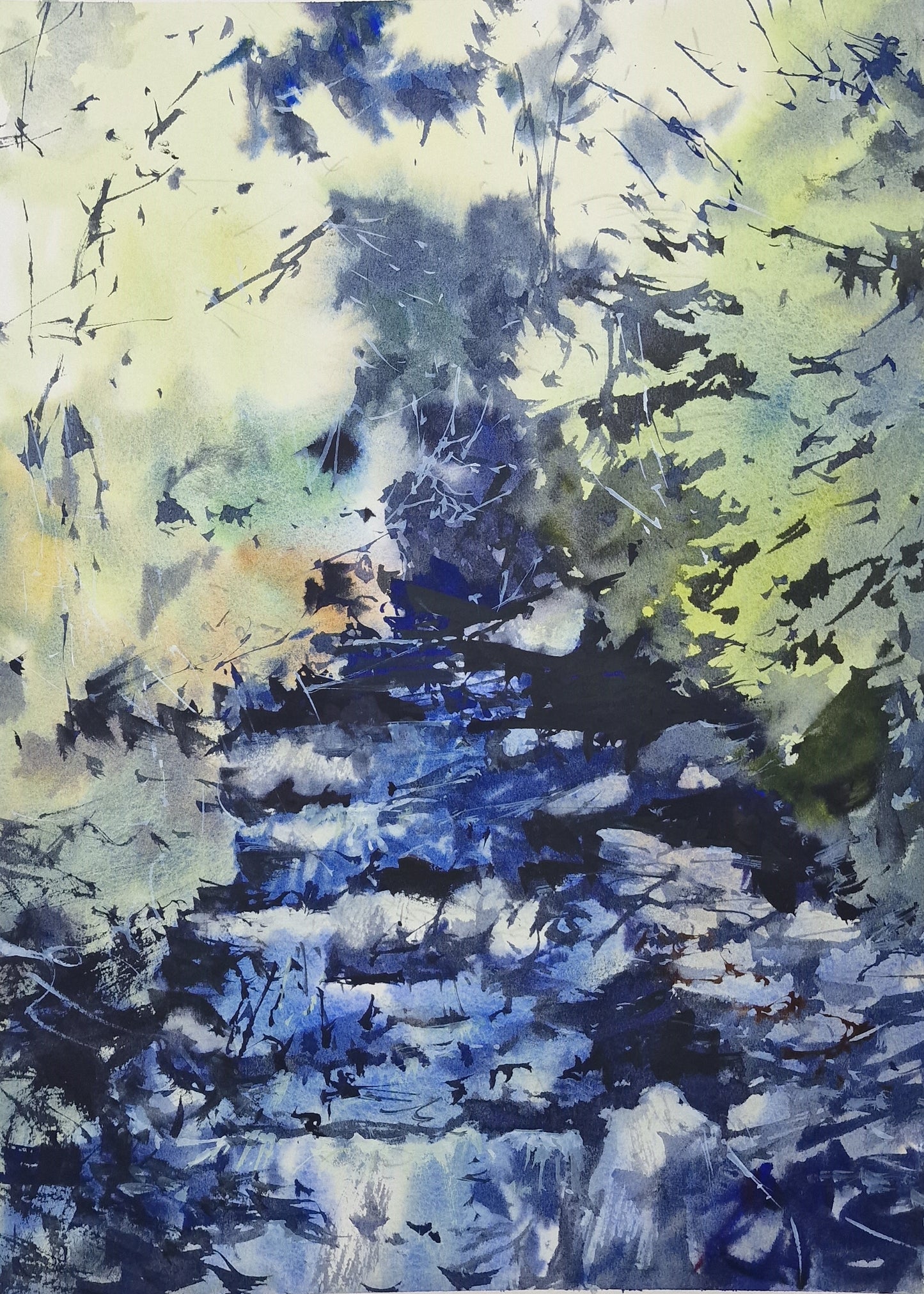Original Watercolor - Pocono Mountains. Pennsylvania, USA