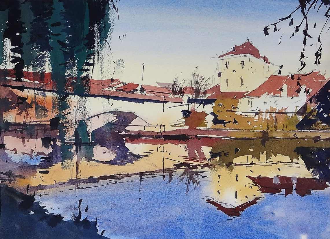 Original Watercolor - Pont Saint Georges, Perigueux