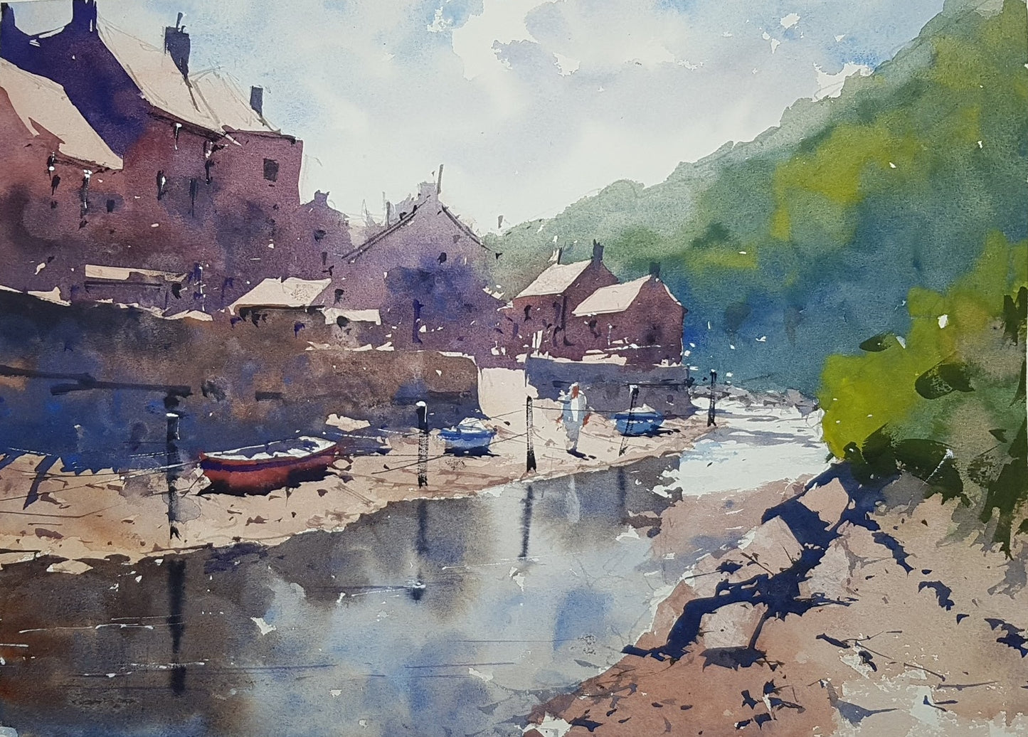 Original Watercolor - Staithes demo to Laguna Woods