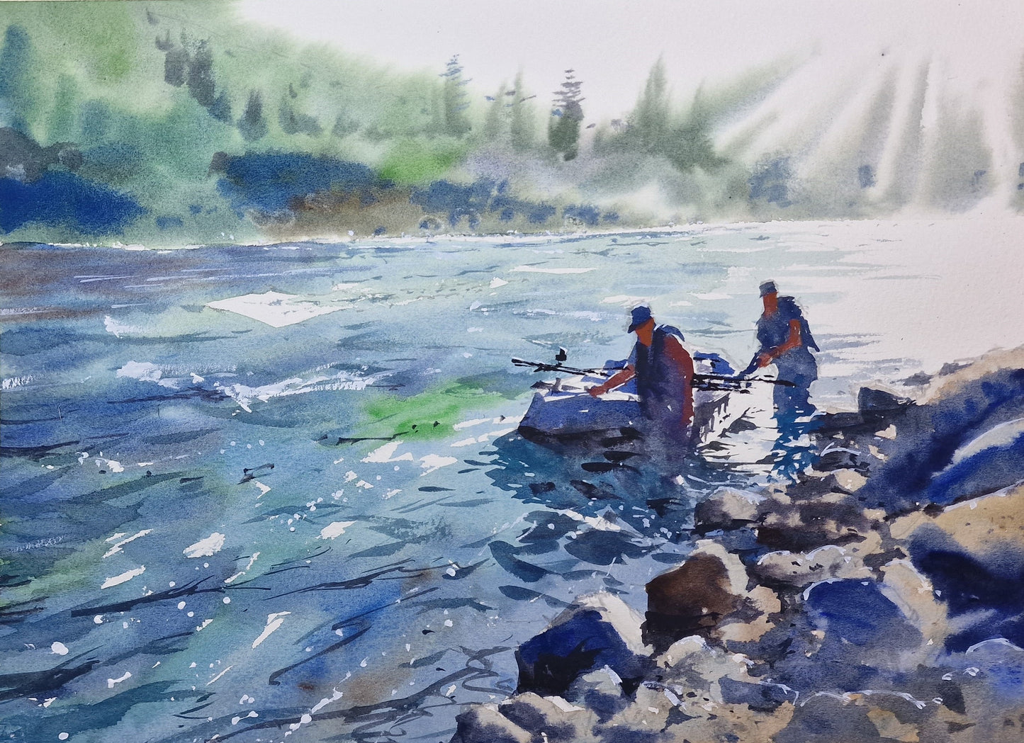 Original Watercolor - White River, Washington State