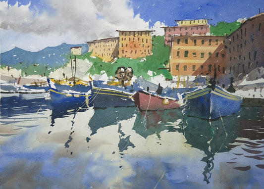 The Bright Colours of Camogli Harbour