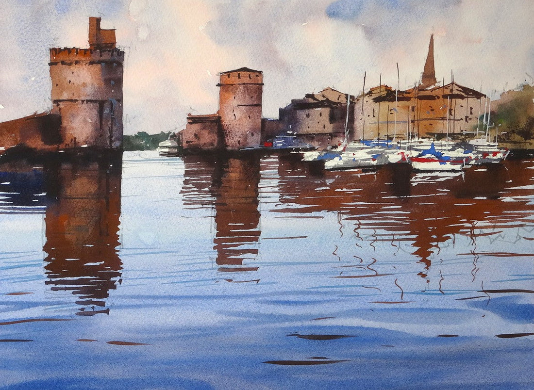 Painting the Chain Tower at La Rochelle Old Port