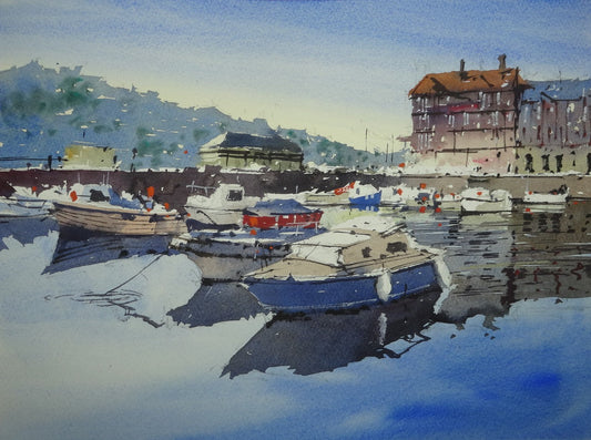 Painting Quiet Reflections in Dartmouth Inner Harbour