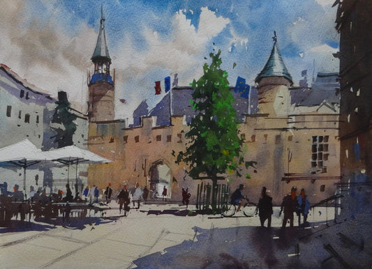 Hotel de Ville, La Rochelle and Place de Verdun, La Rochelle plein air workshop