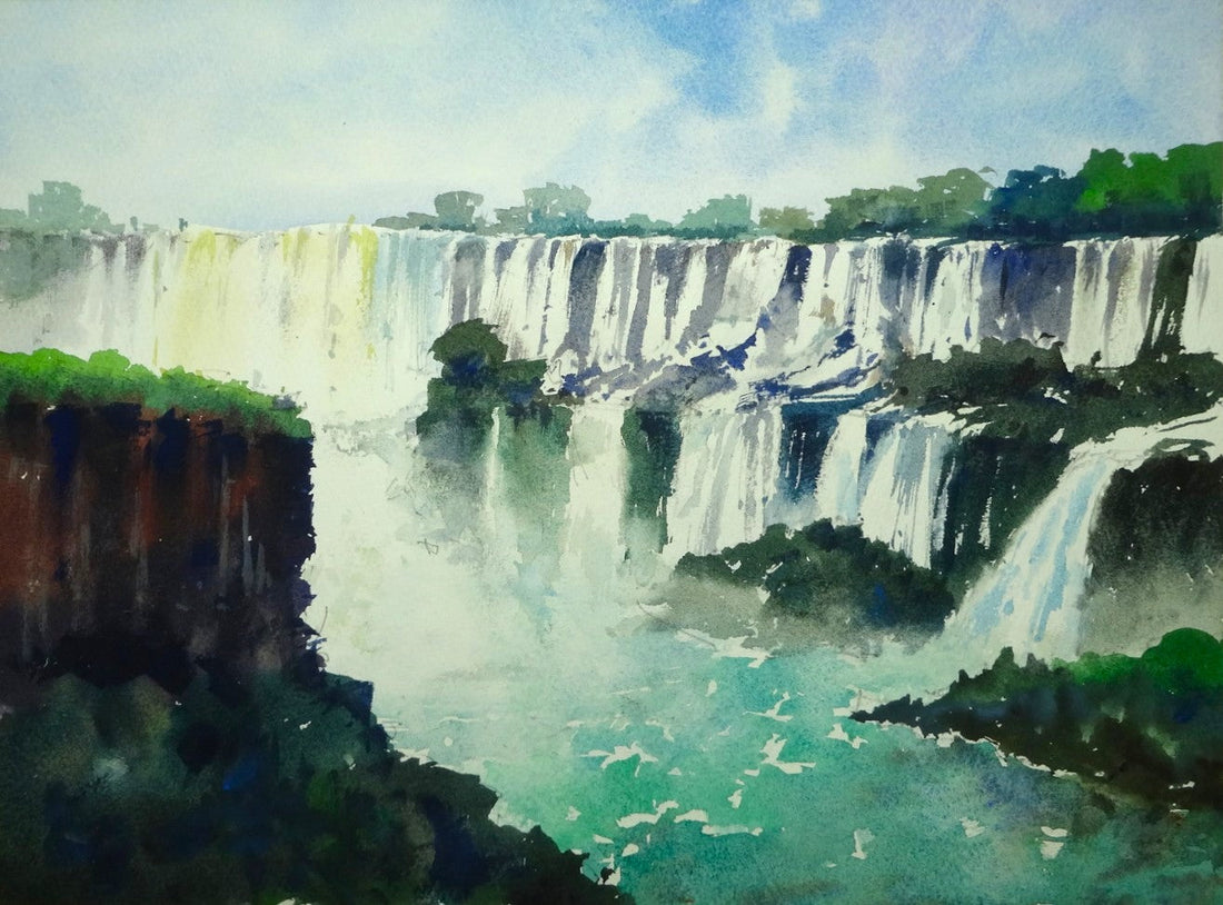 Painting the Great Iguazu Falls in Argentina