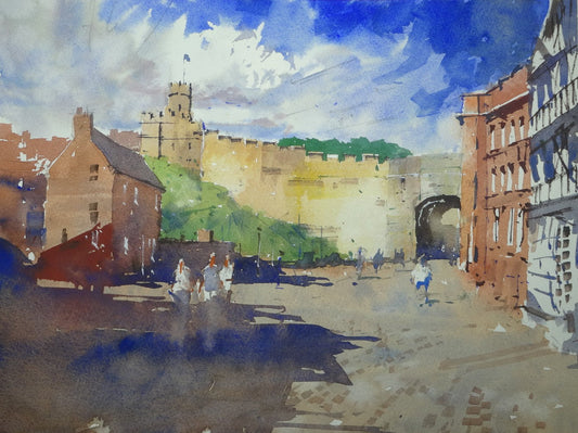 Painting Strong Sunlight and Shadows at Lincoln Castle