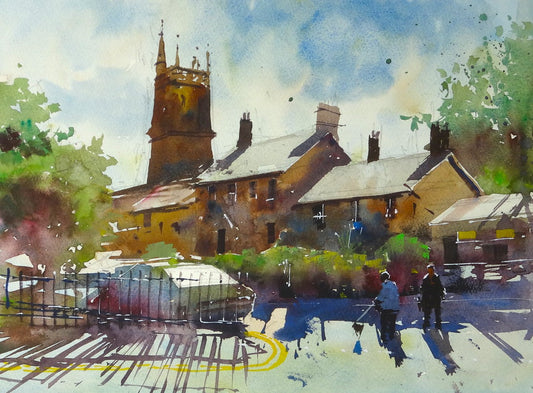 Painting the Light and Shadows in Colerne Market Place