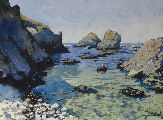 Painting the Mendocino Coast: Shadows and Shallow Water