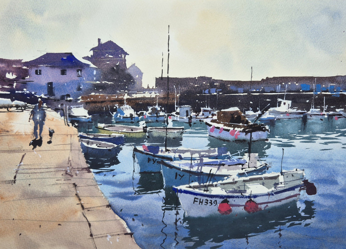 24 Essential Watercolor Tips and Tricks: Transforming Video Walks into Stunning Harbour Paintings
