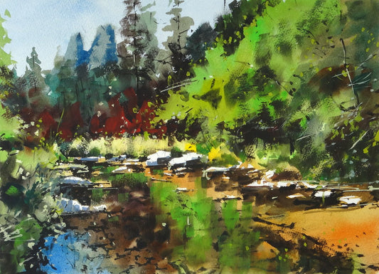 Oak Creek Canyon Arizona in Watercolour