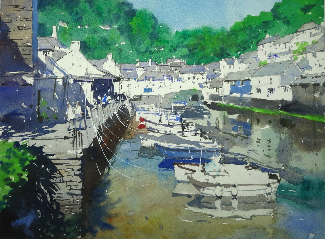 Polperro Harbour, view into the harbour