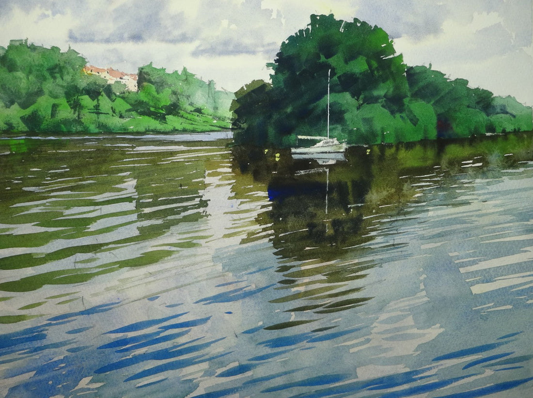 River Dordogne at Bergerac, France