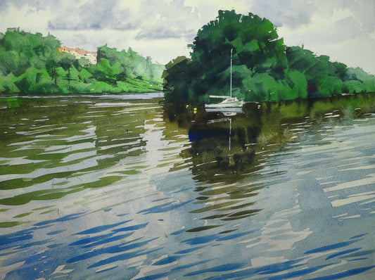 River Dordogne at Bergerac, France