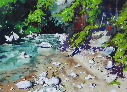 River Rosara with Overhanging Branches