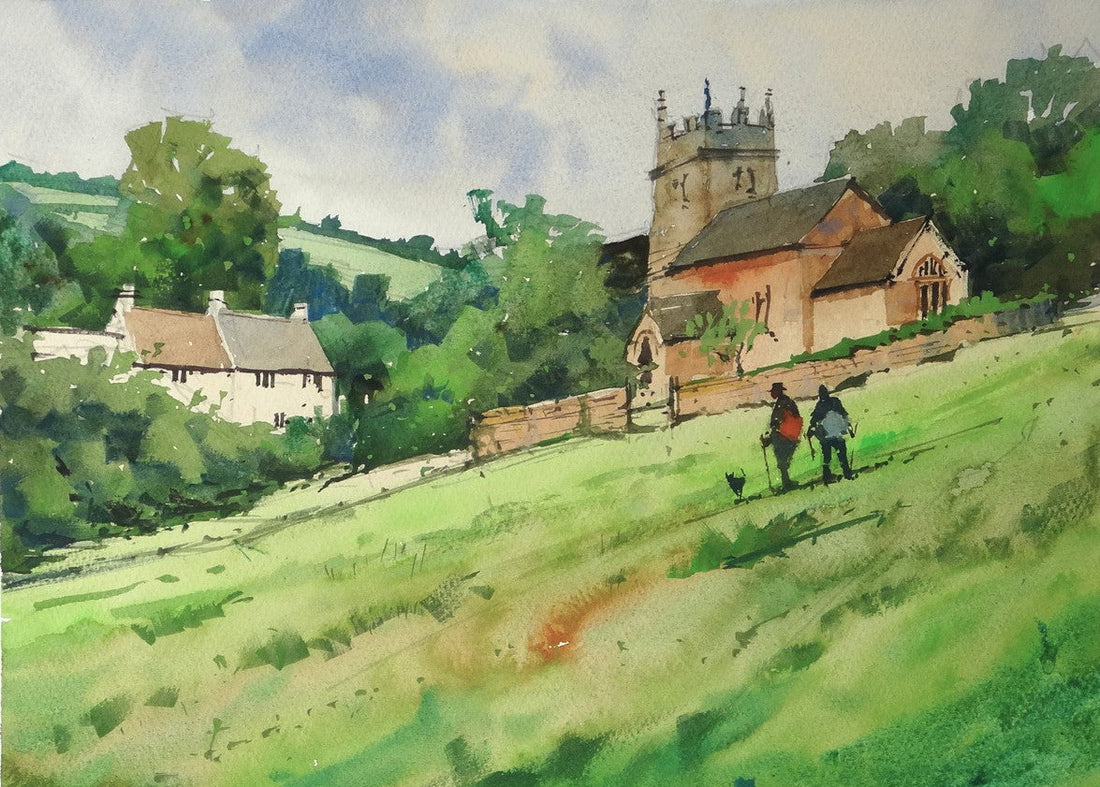 Plein Air Painting at St Nicholas Church, Slaughterford