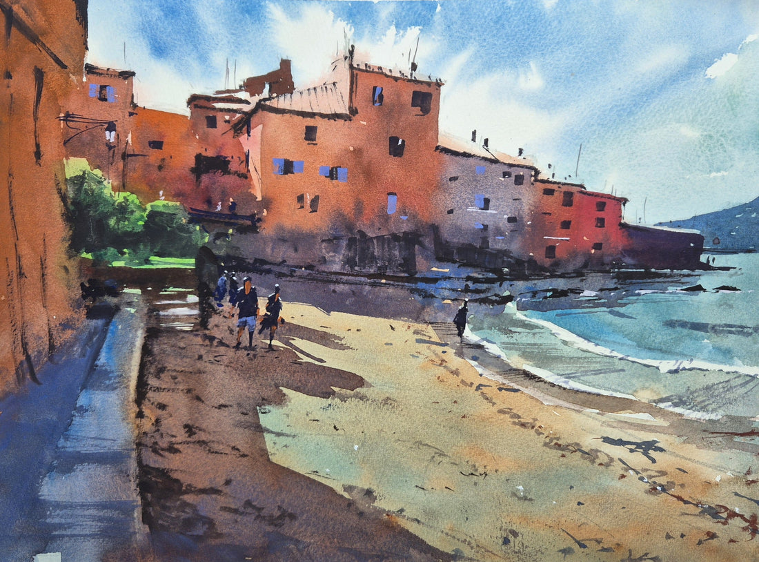 Painting the Sunny Beach at Plage de La Ponche in St Tropez