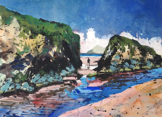 Textures and Colouration of Cliffs at Holywell Bay