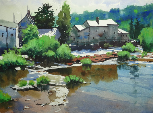 The River Dee and the Corn Mill, Llangollen