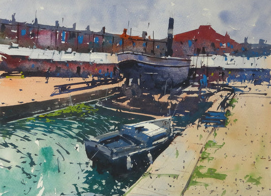Underfall Boat Yard, Bristol in Watercolour