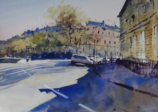 Original Watercolor - Argyle Street, Bath, UK