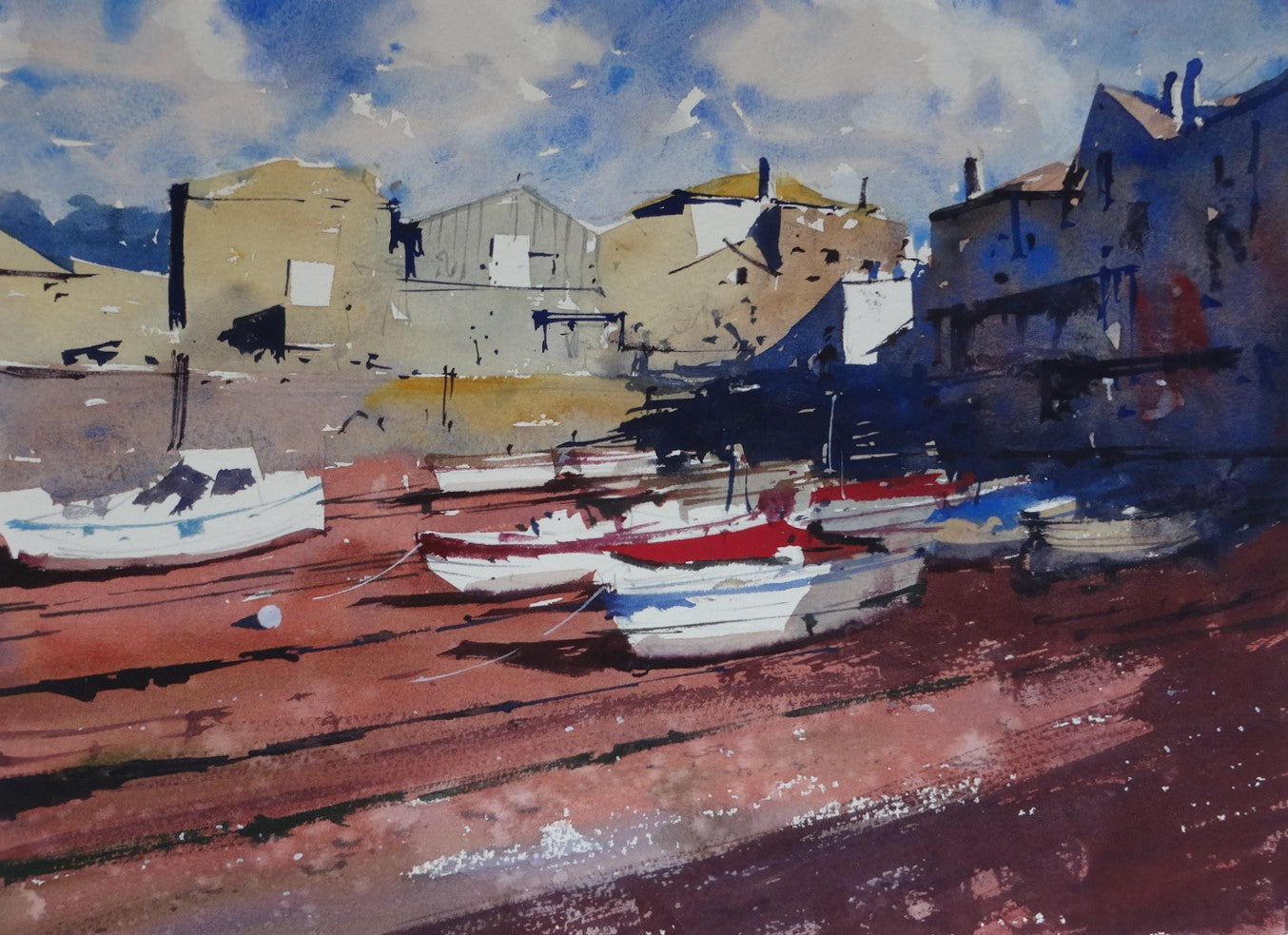 Original Watercolor - Back Beach, Teignmouth #7