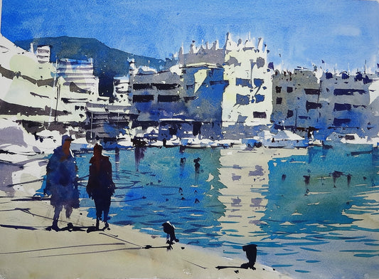 Original Watercolor - Benalmadena Marina