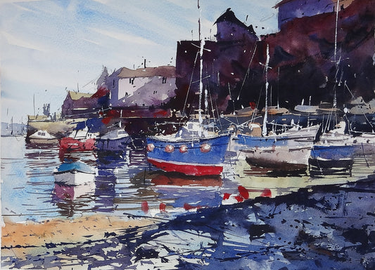Original Watercolor - Brixham Harbour 3