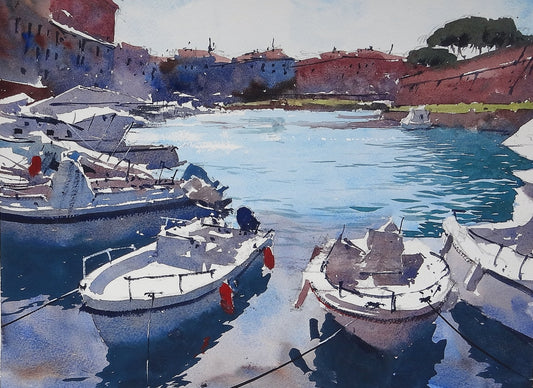 Original Watercolor - Fortezza Nuova, Livorno, Italy 2