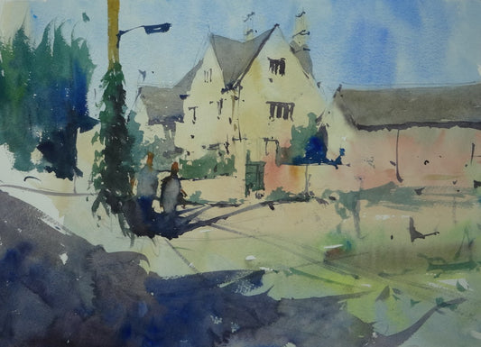 Original Watercolor - Hillesley plein air 1