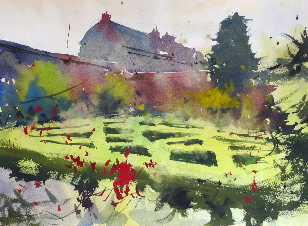 Original Watercolor - Knot Garden, Red Lodge, Bristol