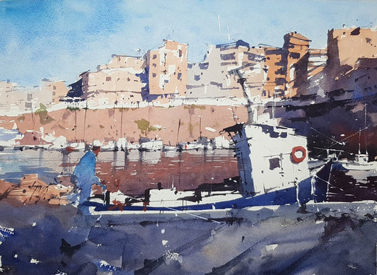 Original Watercolor - L'Ametlla de Mar 2