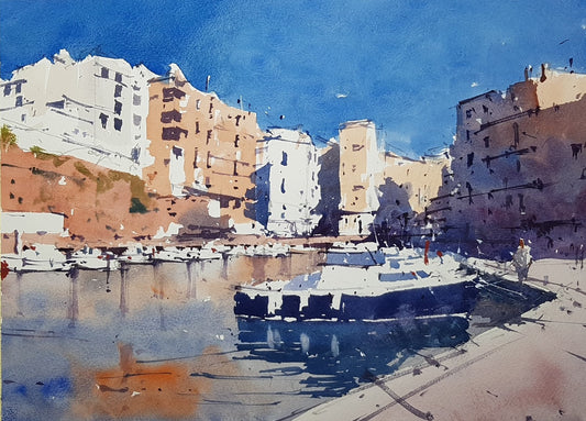 Original Watercolor - L'Ametlla de Mar 4