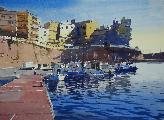 Original Watercolor - L'Ametlla de Mar 7