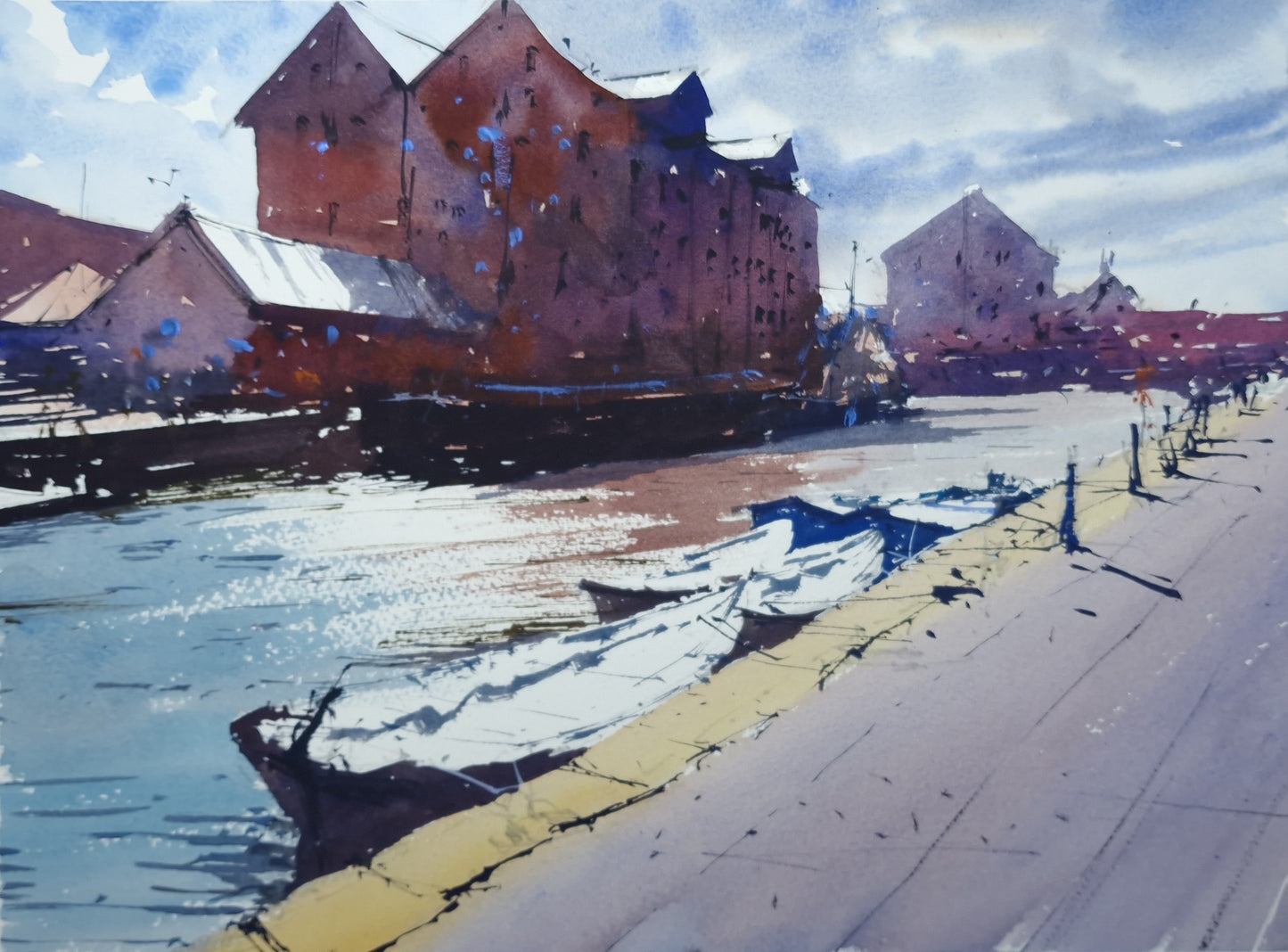 Original Watercolor - National Waterways Museum, Goucester