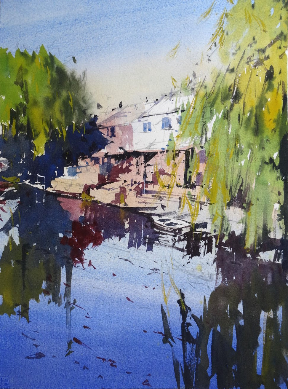 Original Watercolor - Nijmegen Canal
