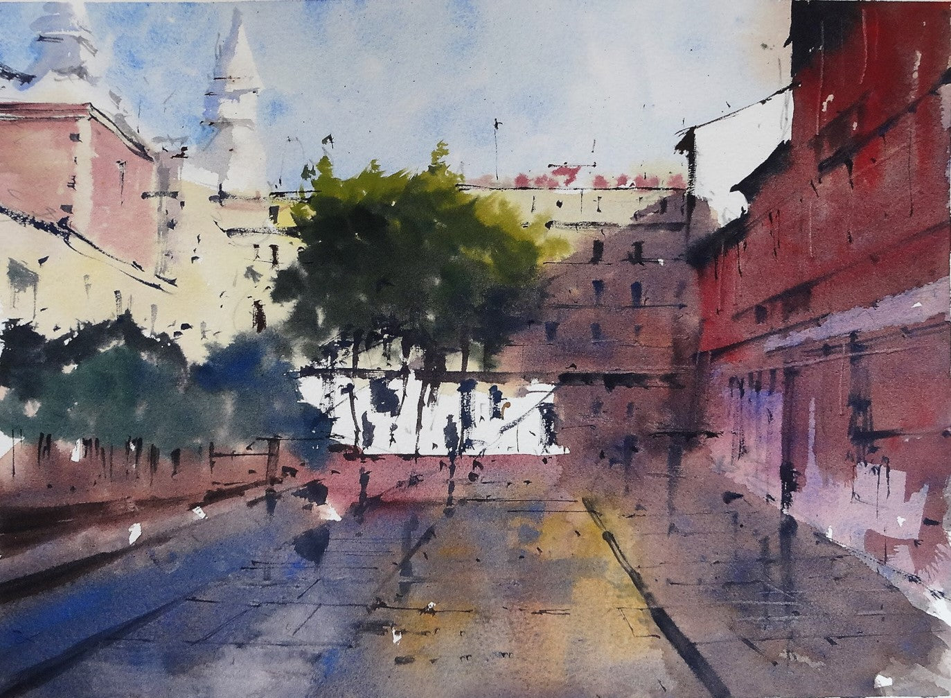 Original Watercolor - Plaza de las Comendadoras, Madrid #3