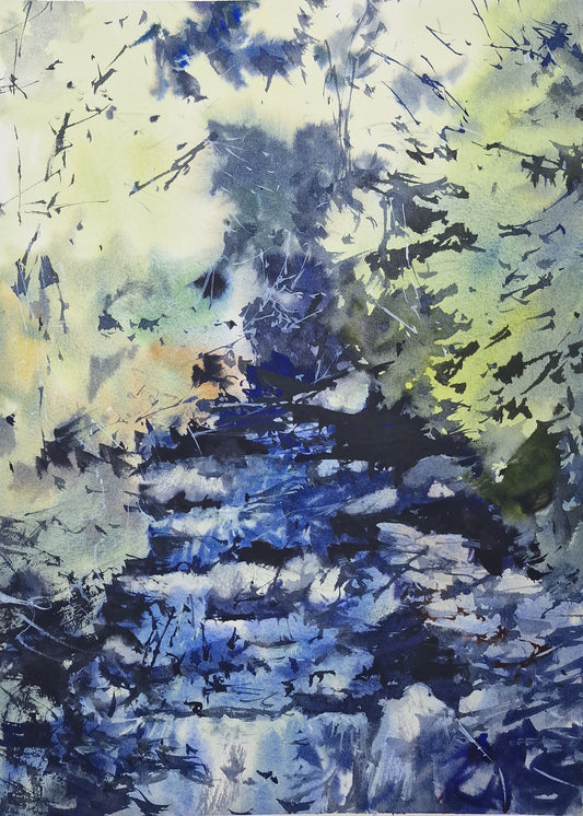 Original Watercolor - Pocono Mountains. Pennsylvania, USA