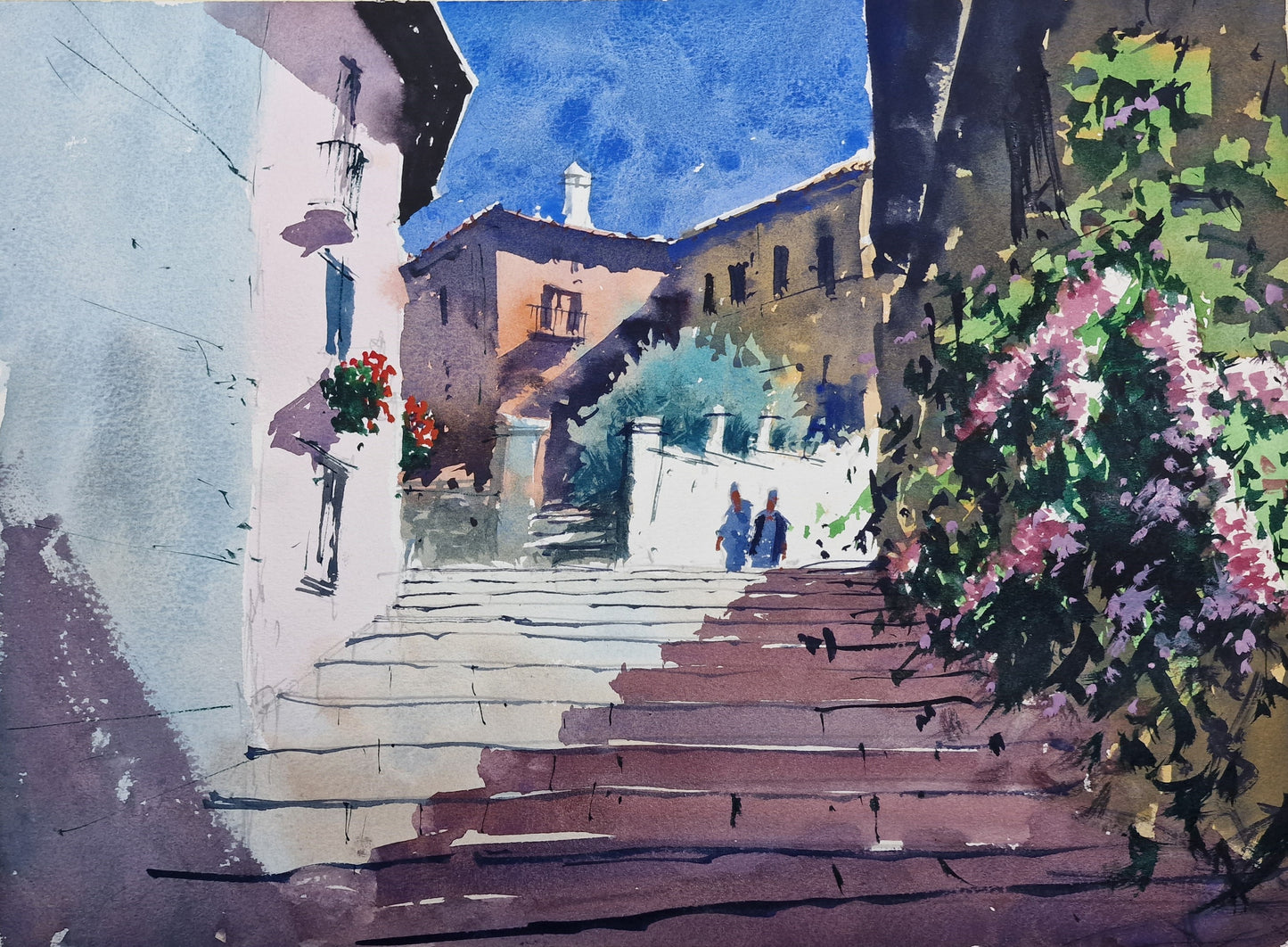 Original Watercolor - Riva del Garda, August Project