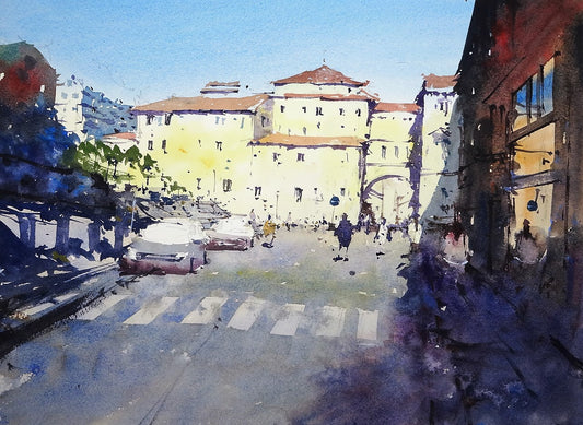 Original Watercolor - Rue de la Loge, Marseille, France