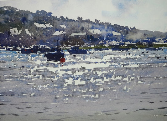 Original Watercolor - Shaldon from Teignmouth