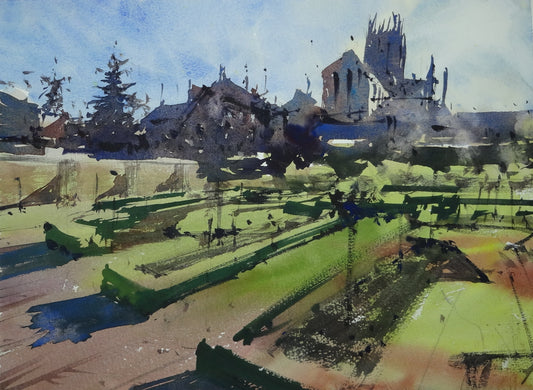 Original Watercolor - St Edmundsbury Cathedral