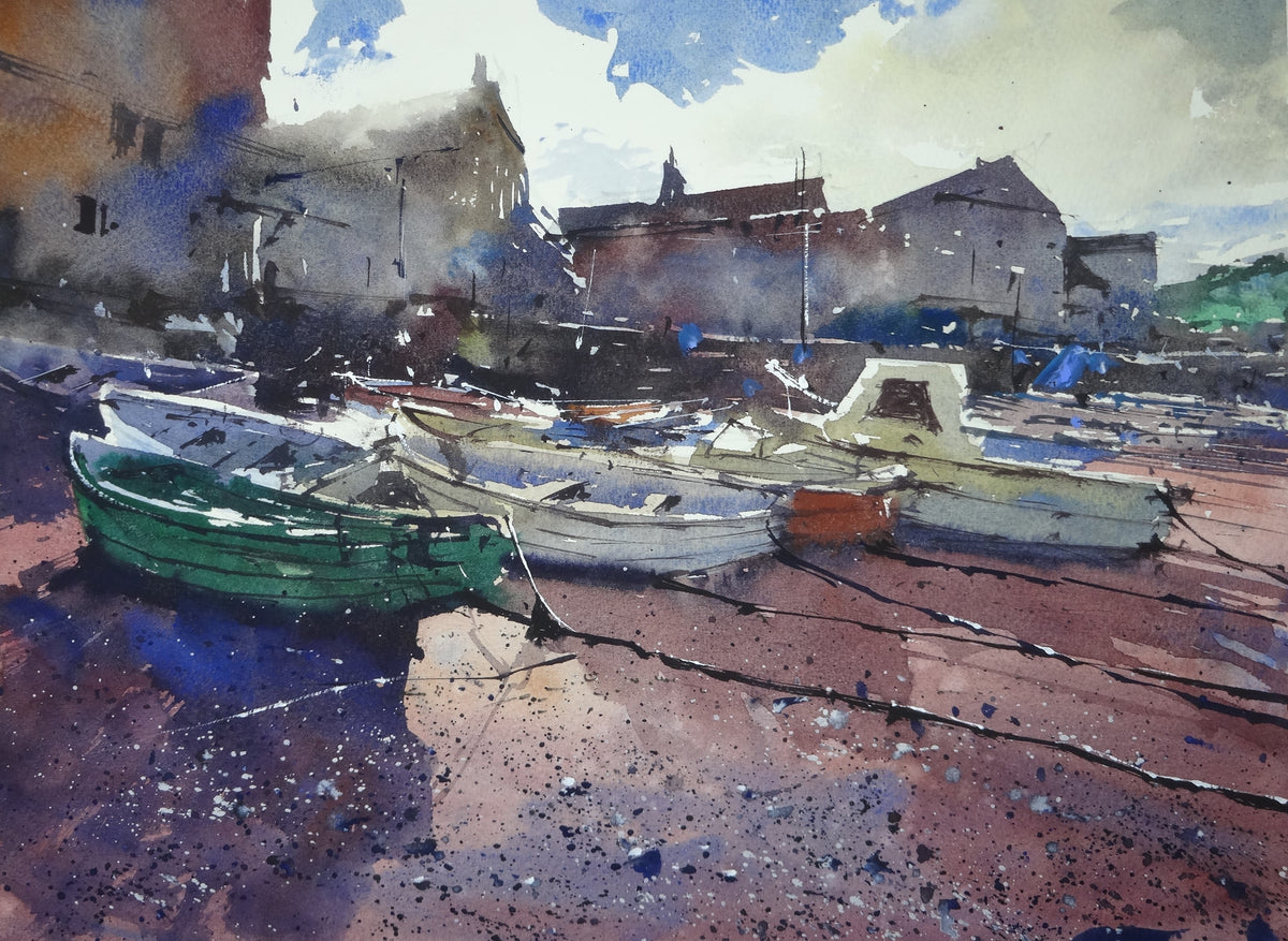 Original Watercolor - Teignmouth Back beach #9