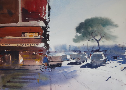 Original Watercolor - Via Cavalcavia, Pisa, Italy